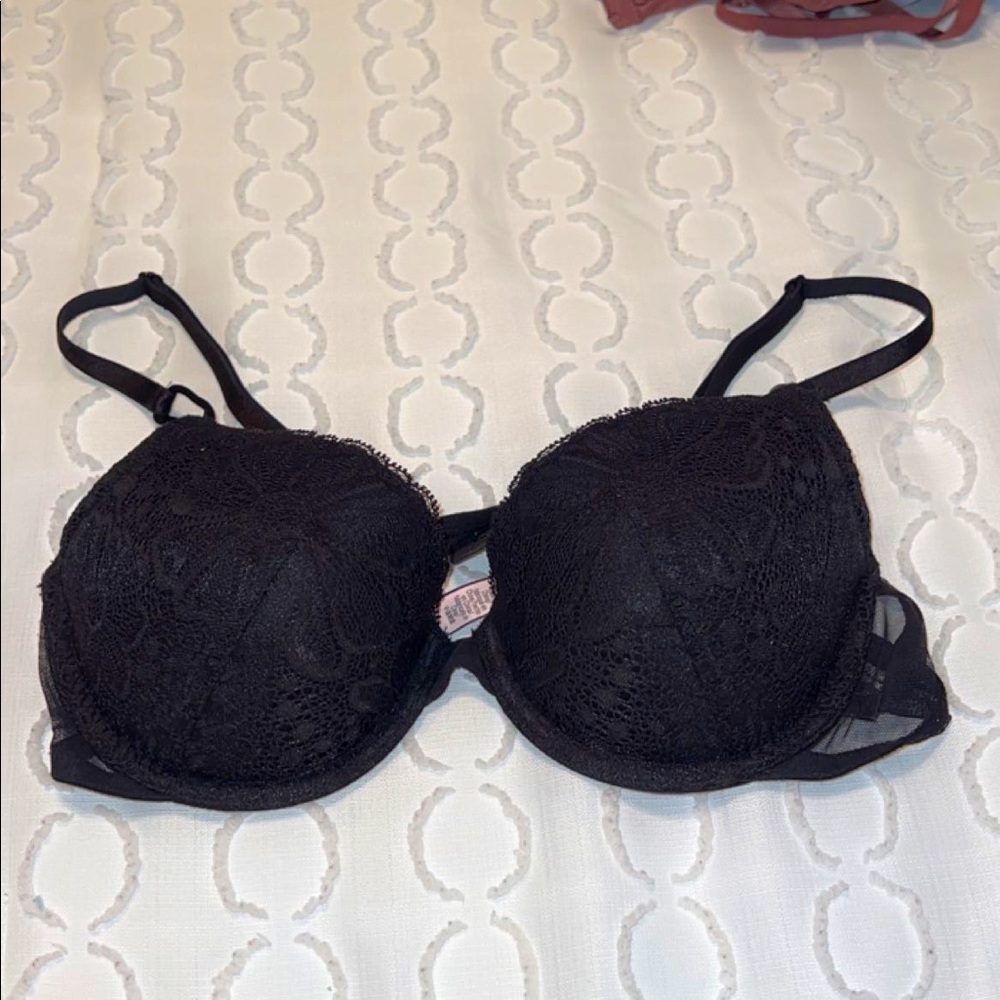 Victoria’s Secret Black Lace Lined Demi Bra